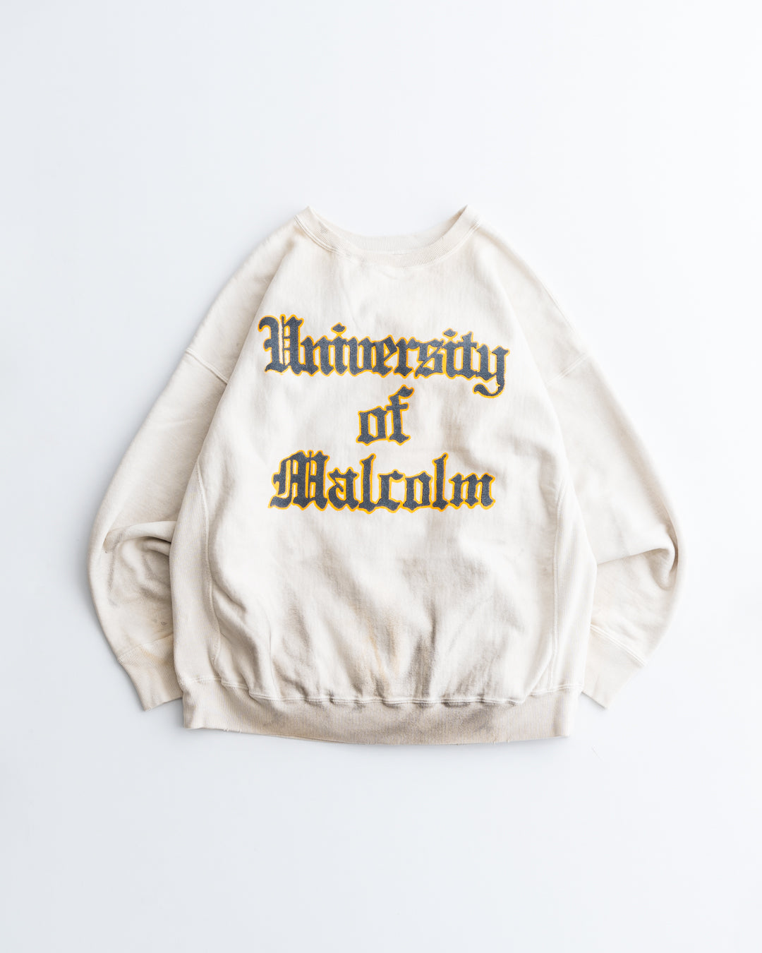 お値下げしました　BOWWOW  WHITE SWEAT SHIRTS 通販] BOWWOW(バウワウ) UNIV. MACLAREN LETTERING SWEATSHIRT AGED