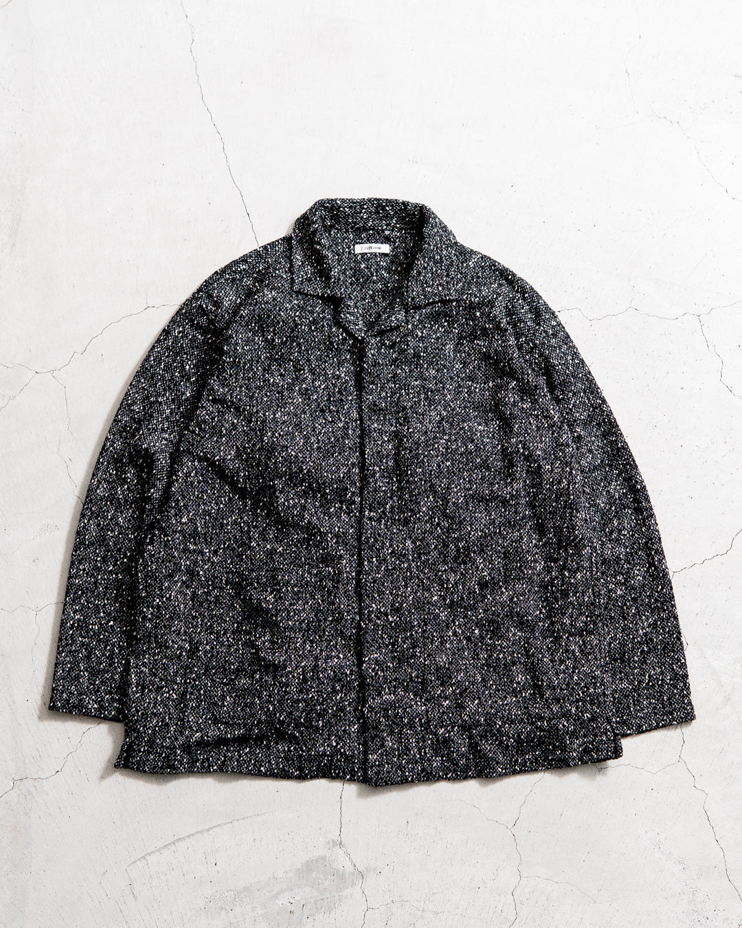 INTERIM DEADSTOCK HYPER BIG FLY FRONT SHIIRTS JACKET - TEXTURED DONEGAL BOUCLÉ