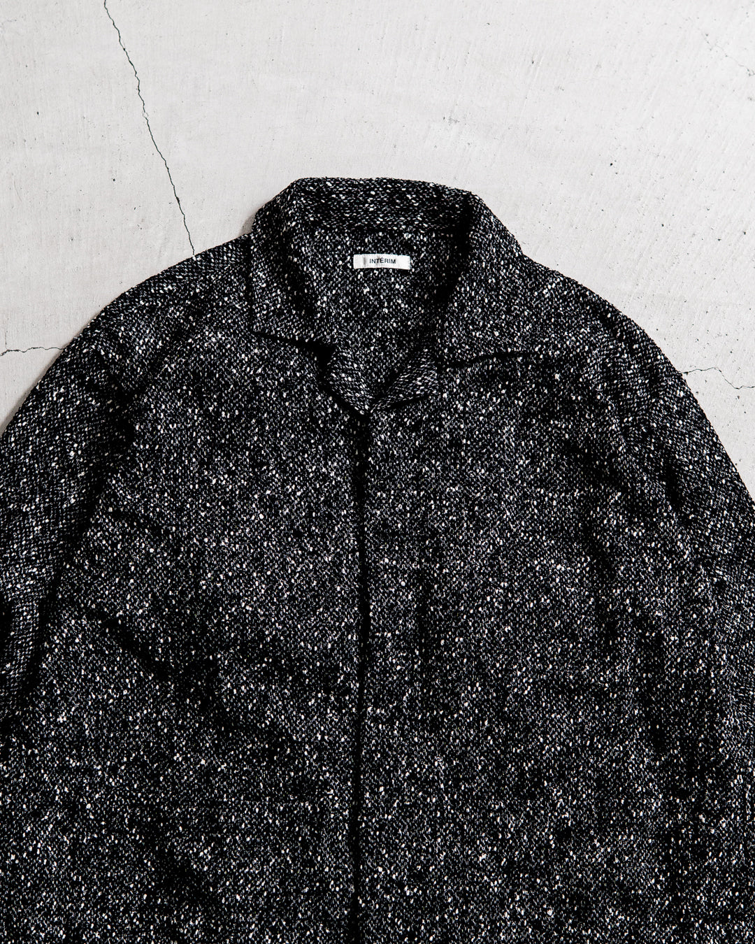 INTERIM DEADSTOCK HYPER BIG FLY FRONT SHIIRTS JACKET - TEXTURED DONEGAL BOUCLÉ