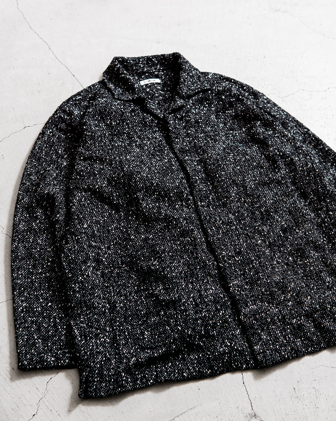 INTERIM DEADSTOCK HYPER BIG FLY FRONT SHIIRTS JACKET - TEXTURED DONEGAL BOUCLÉ