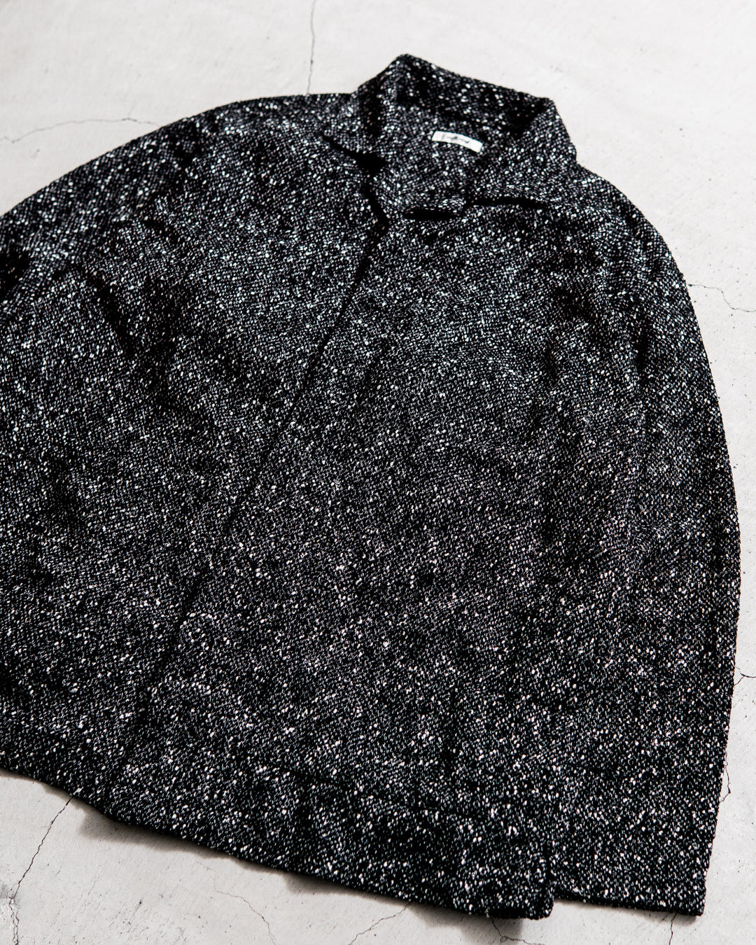 INTERIM DEADSTOCK HYPER BIG FLY FRONT SHIIRTS JACKET - TEXTURED DONEGAL BOUCLÉ