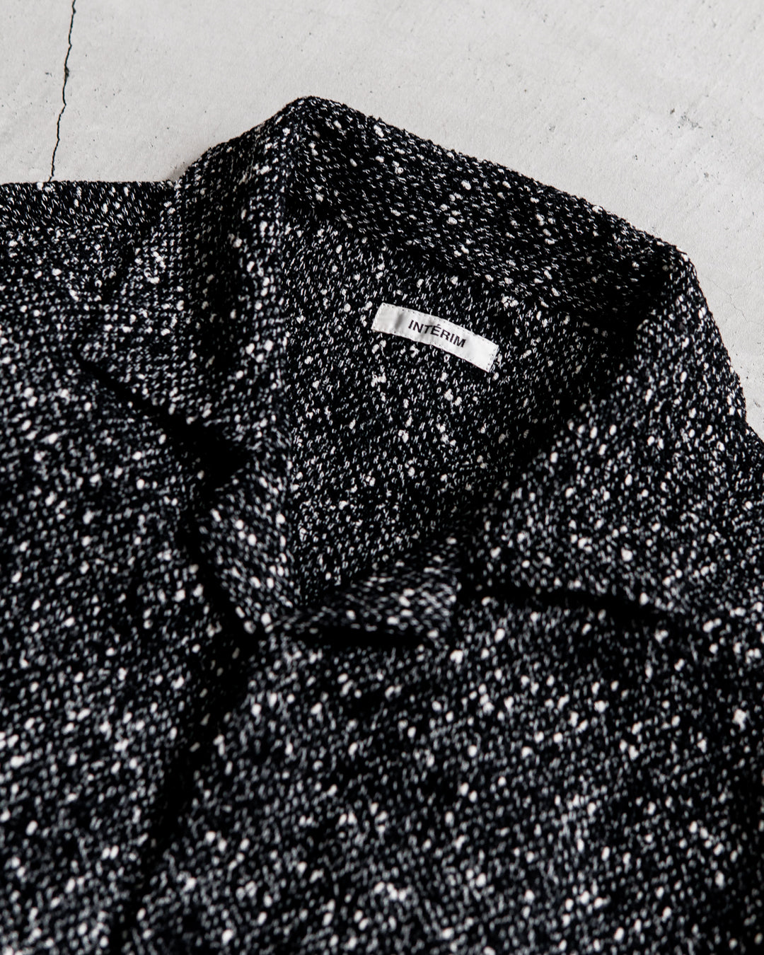 INTERIM DEADSTOCK HYPER BIG FLY FRONT SHIIRTS JACKET - TEXTURED DONEGAL BOUCLÉ