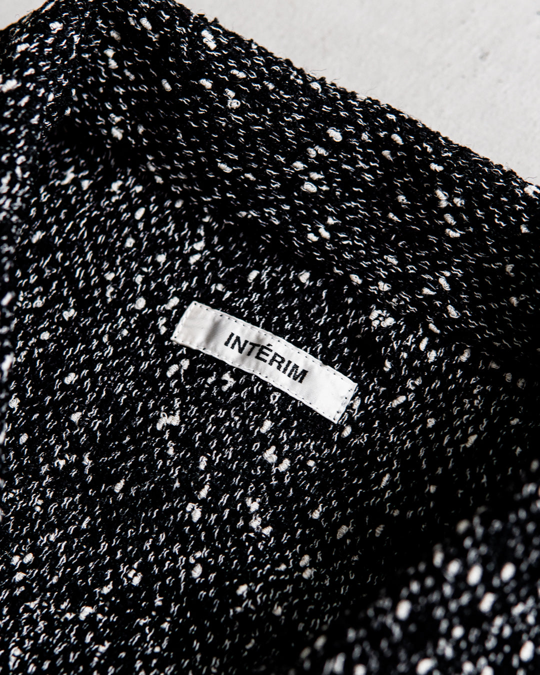 INTERIM DEADSTOCK HYPER BIG FLY FRONT SHIIRTS JACKET - TEXTURED DONEGAL BOUCLÉ