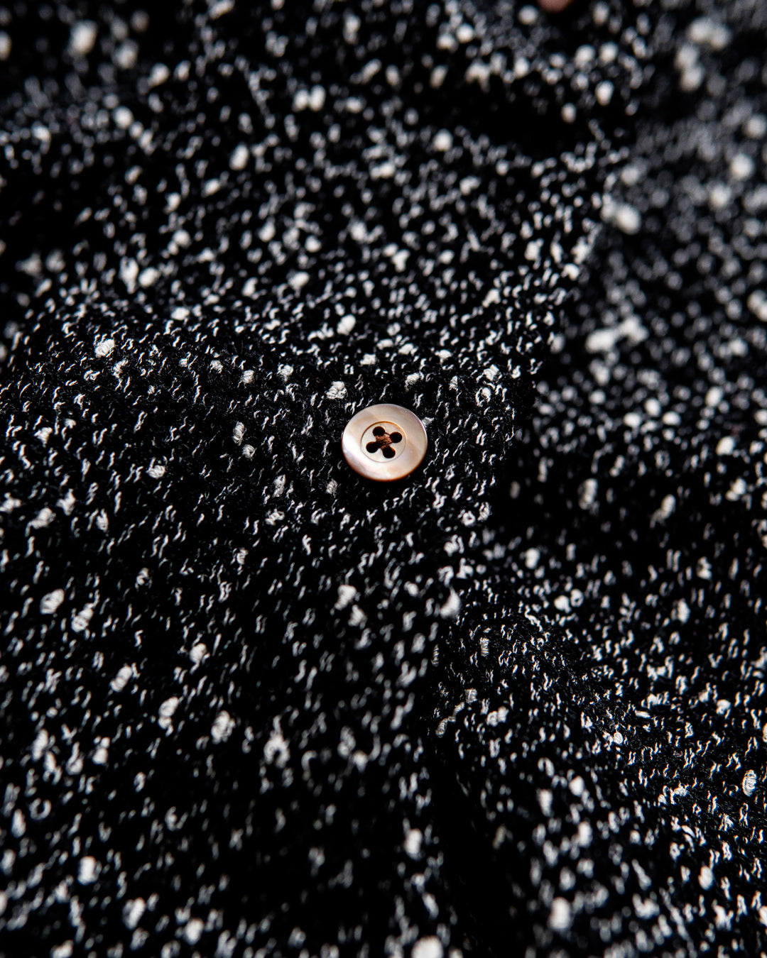 INTERIM DEADSTOCK HYPER BIG FLY FRONT SHIIRTS JACKET - TEXTURED DONEGAL BOUCLÉ