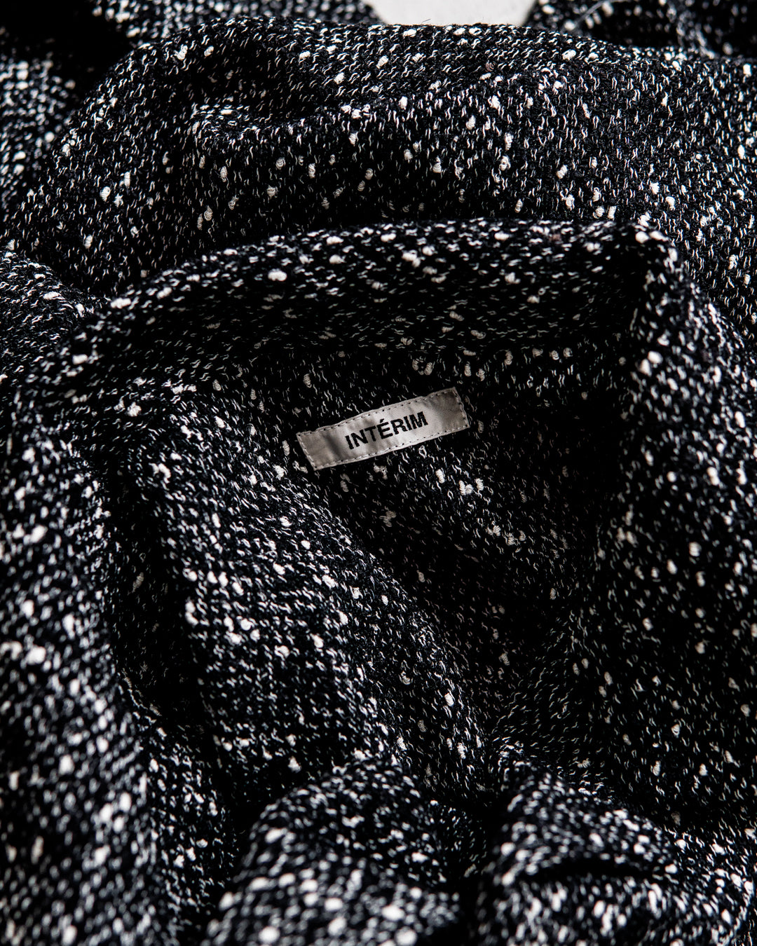 INTERIM DEADSTOCK HYPER BIG FLY FRONT SHIIRTS JACKET - TEXTURED DONEGAL BOUCLÉ