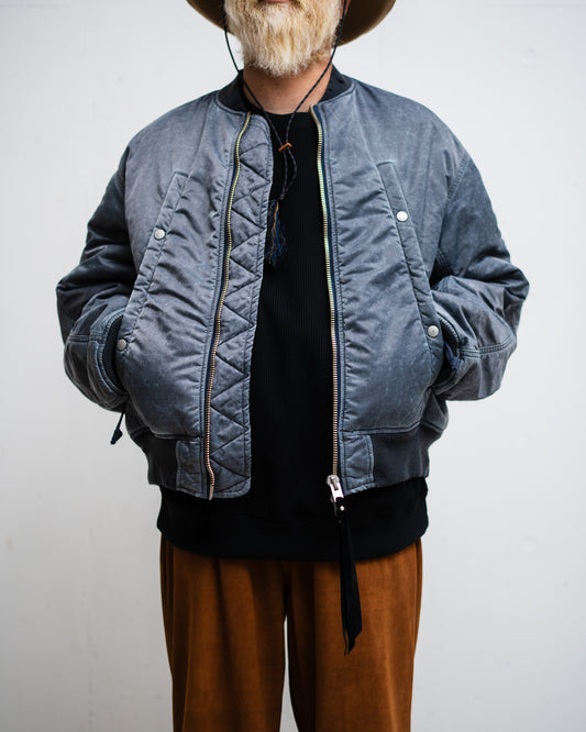 Name. WIDE POCKET FLIGHT JACKET : FADED