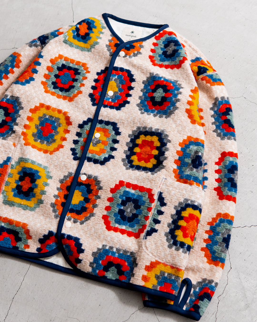snow peak Wool Jacquard Cardigan