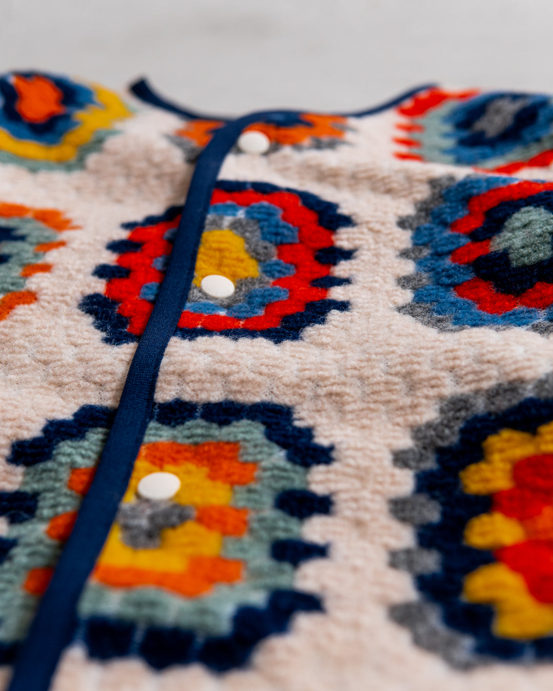 snow peak Wool Jacquard Cardigan