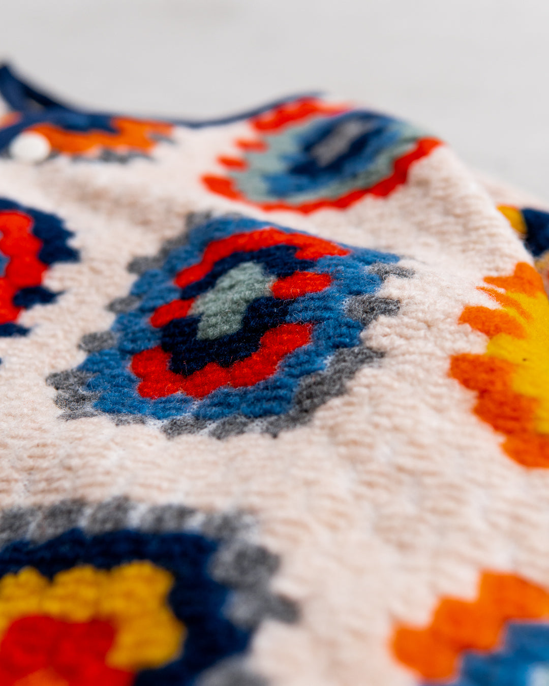 snow peak Wool Jacquard Cardigan