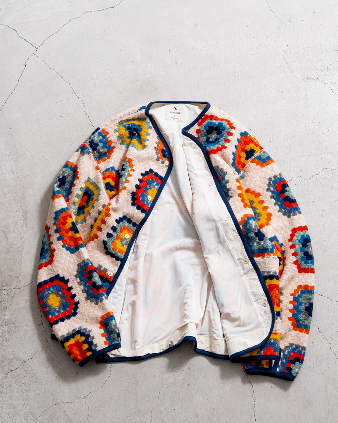 snow peak Wool Jacquard Cardigan