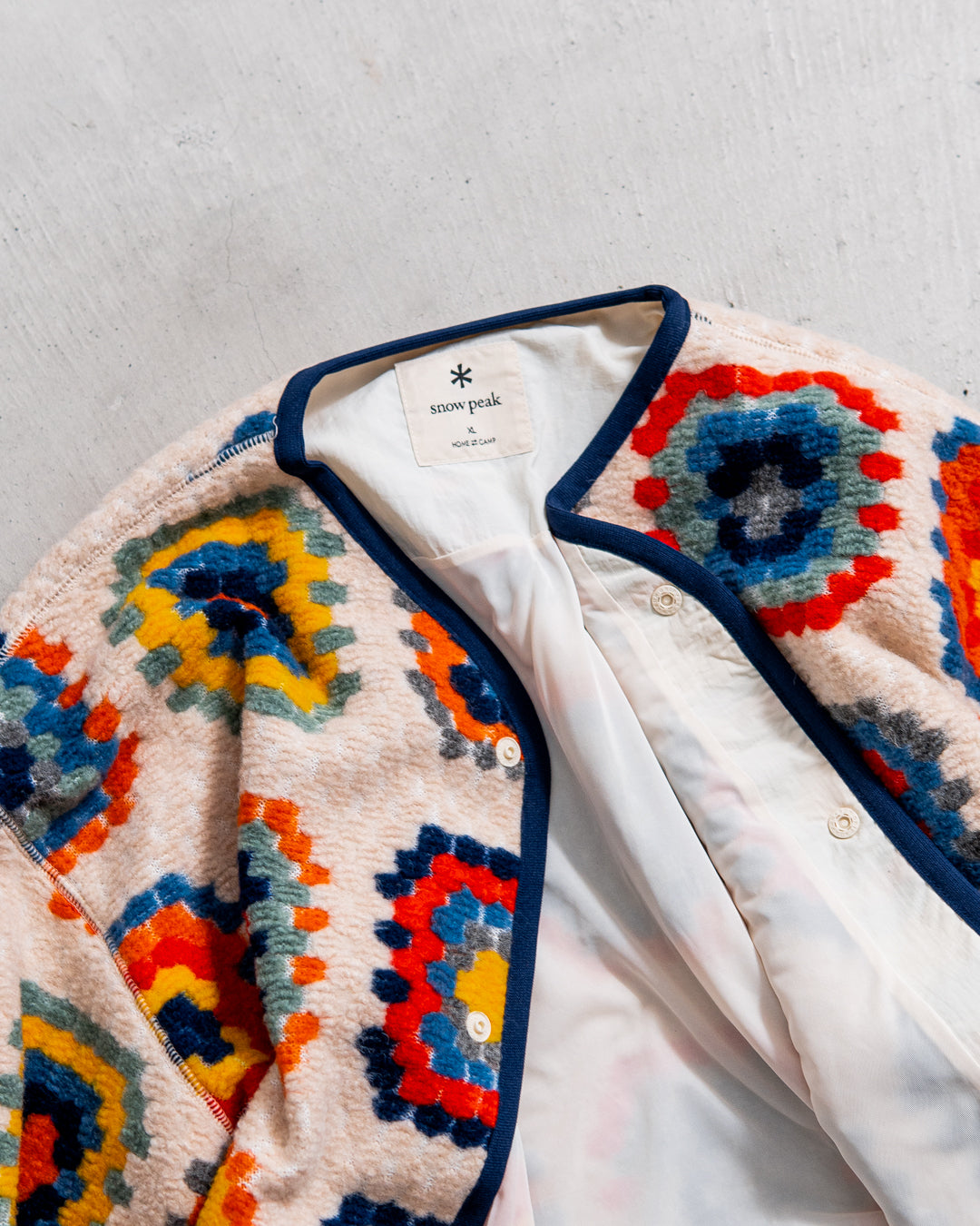 snow peak Wool Jacquard Cardigan