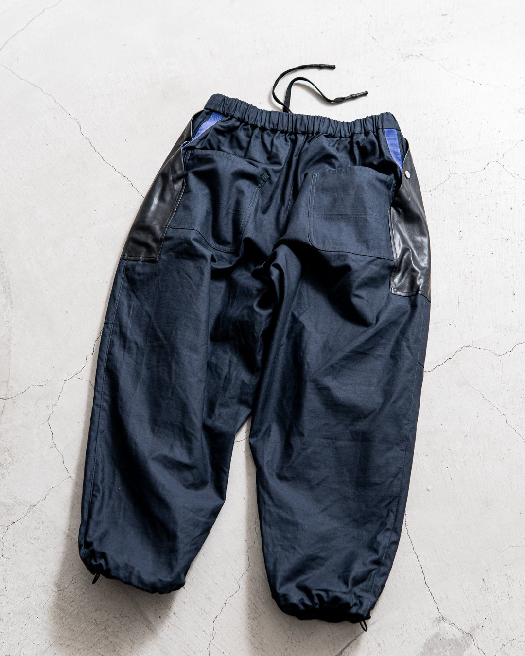 UNTRACE Leather patch baker pants _190