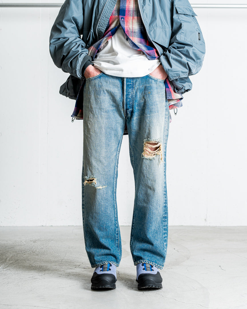 INTERIM VINTAGE WASHED "1953XX GRUNGE" SHUTTLE DENIM TROUSERS