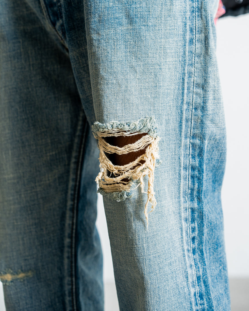 INTERIM VINTAGE WASHED "1953XX GRUNGE" SHUTTLE DENIM TROUSERS