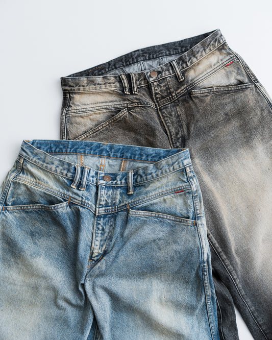 ANACHRONORM FRONT YORK WASHED DENIM PANTS (AGING) AN339-W