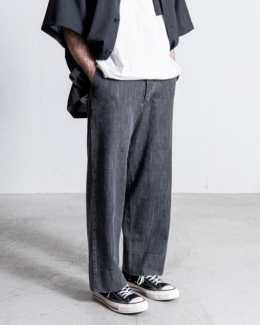 INTERIM VINTAGE FADE LIGHT DENIM MIL BAGGY TROUSER