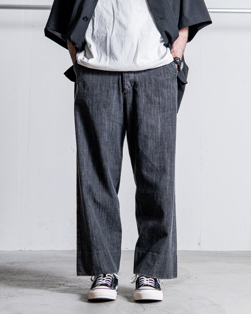 INTERIM VINTAGE FADE LIGHT DENIM MIL BAGGY TROUSER