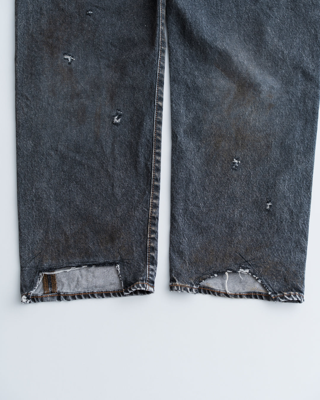 ANACHRONORM REGULAR TAPERED REMAKED 5P BLACK DENIM PANTS AN342-R