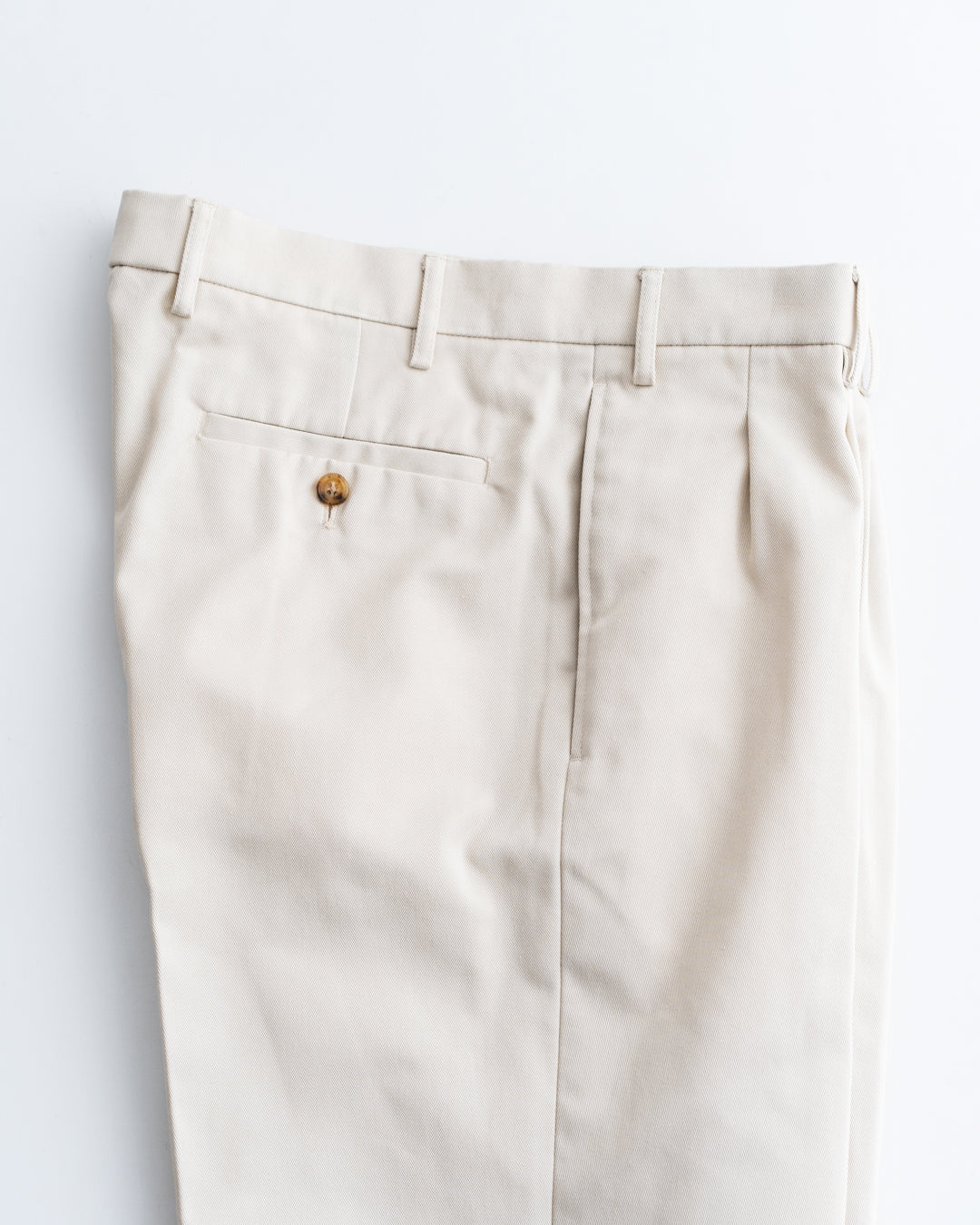 FOUNDOUR T/C TWILL TUCK TROUSERS