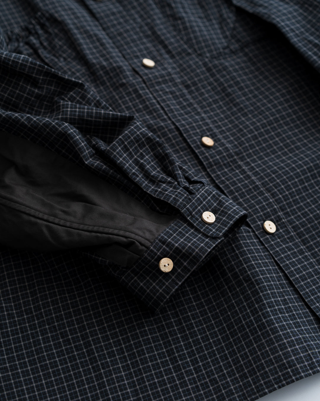 refomed WRIST PATCH WIDE SHIRT "CHECK"