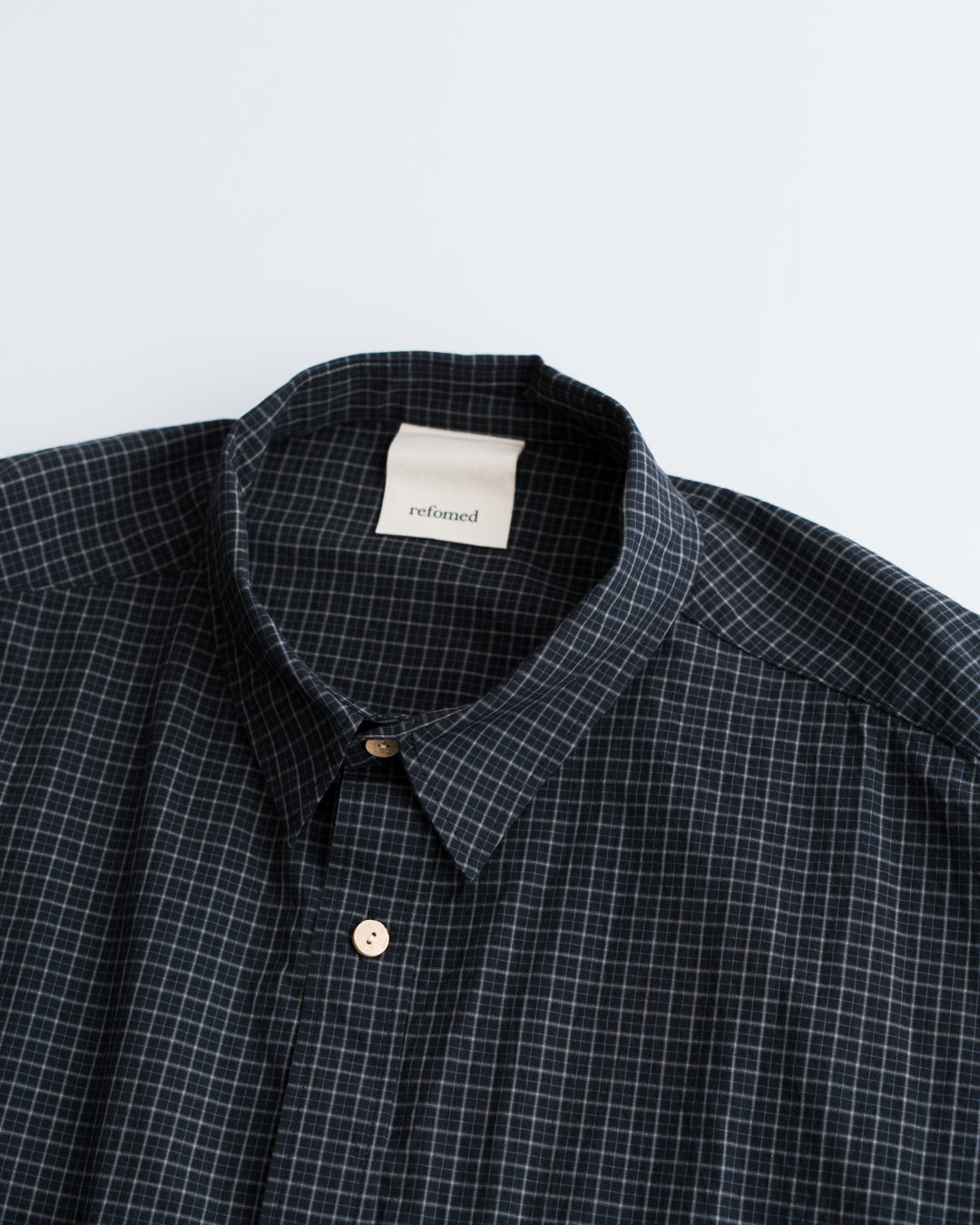refomed WRIST PATCH WIDE SHIRT "CHECK"