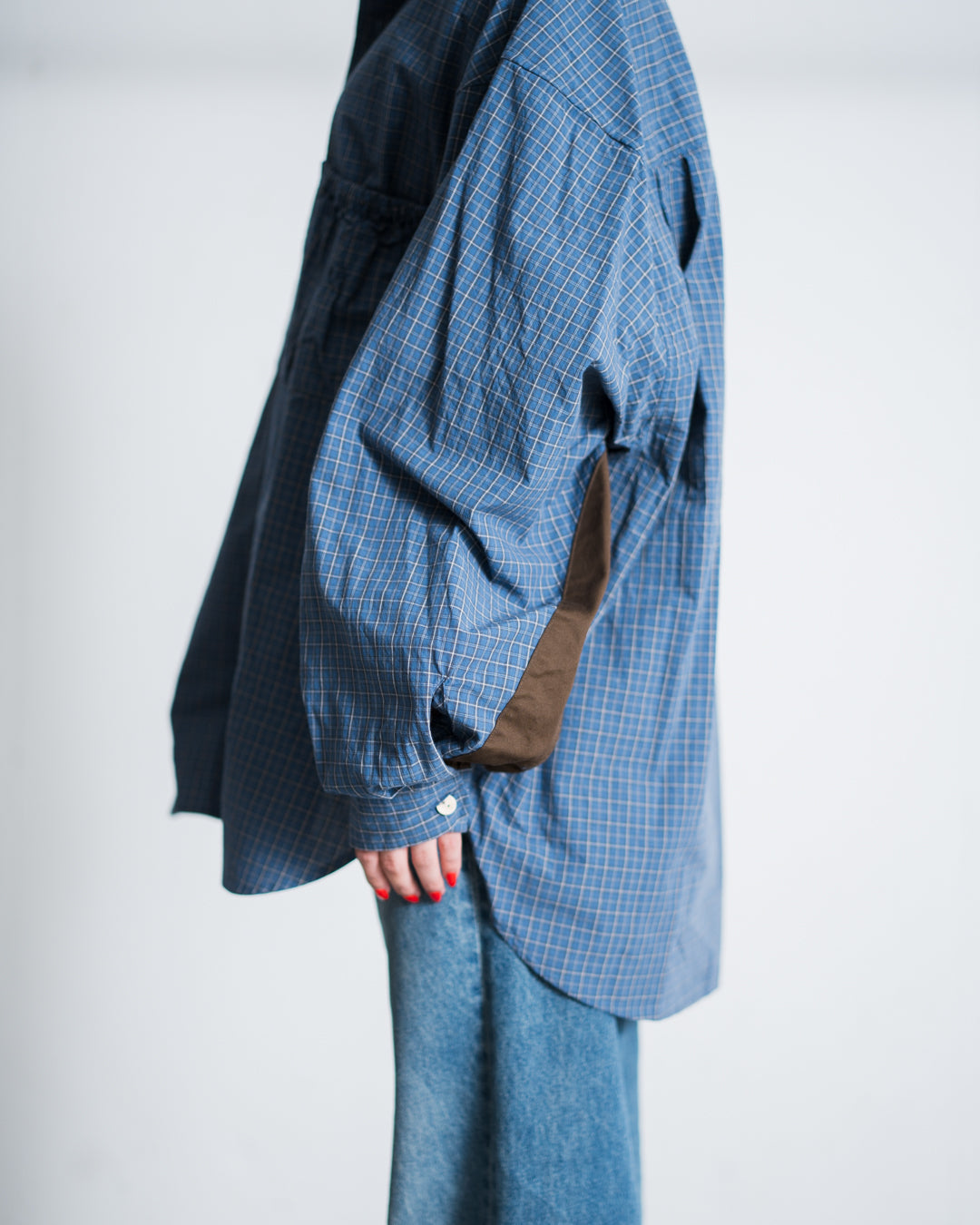 refomed WRIST PATCH WIDE SHIRT "CHECK"