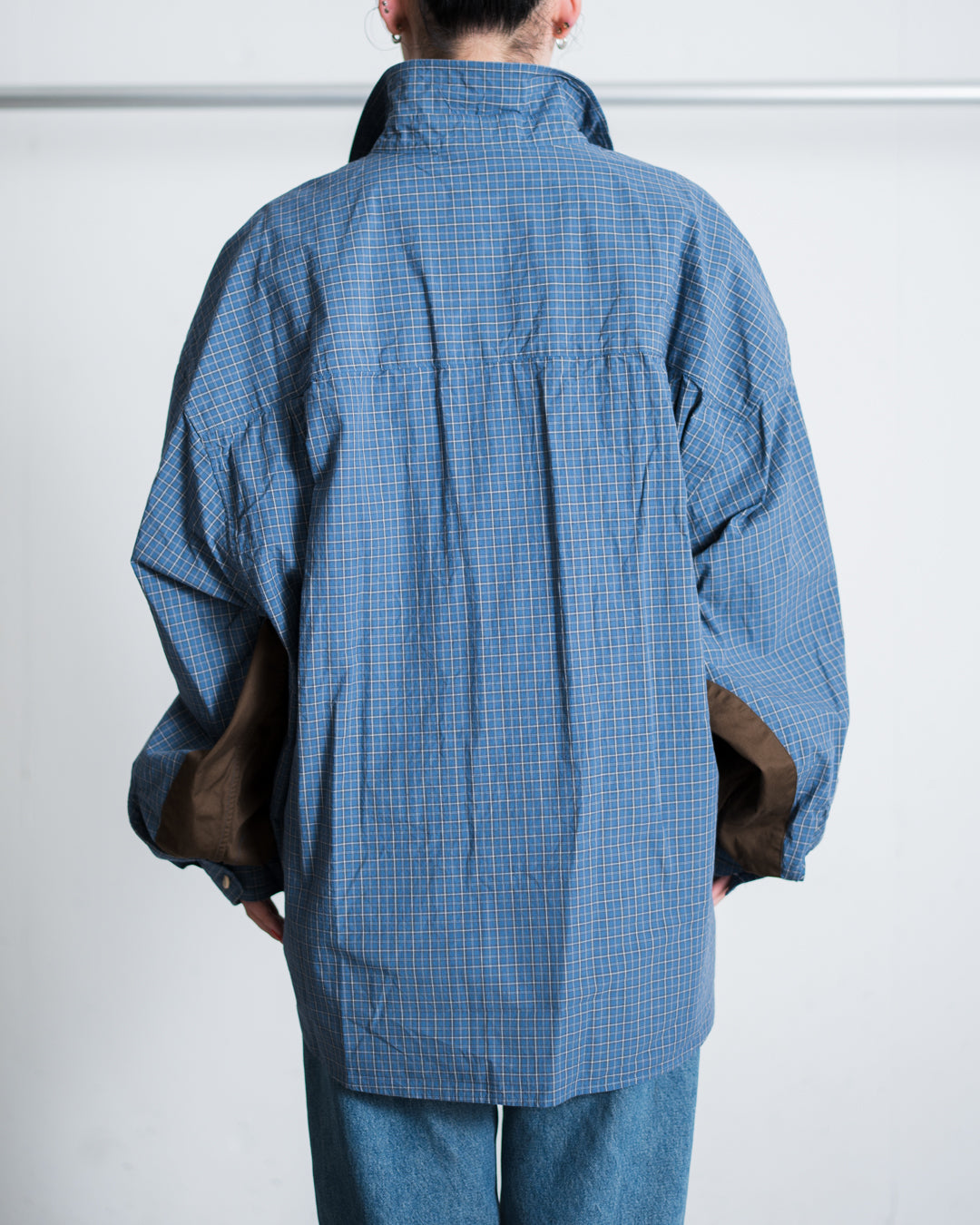 refomed WRIST PATCH WIDE SHIRT "CHECK"