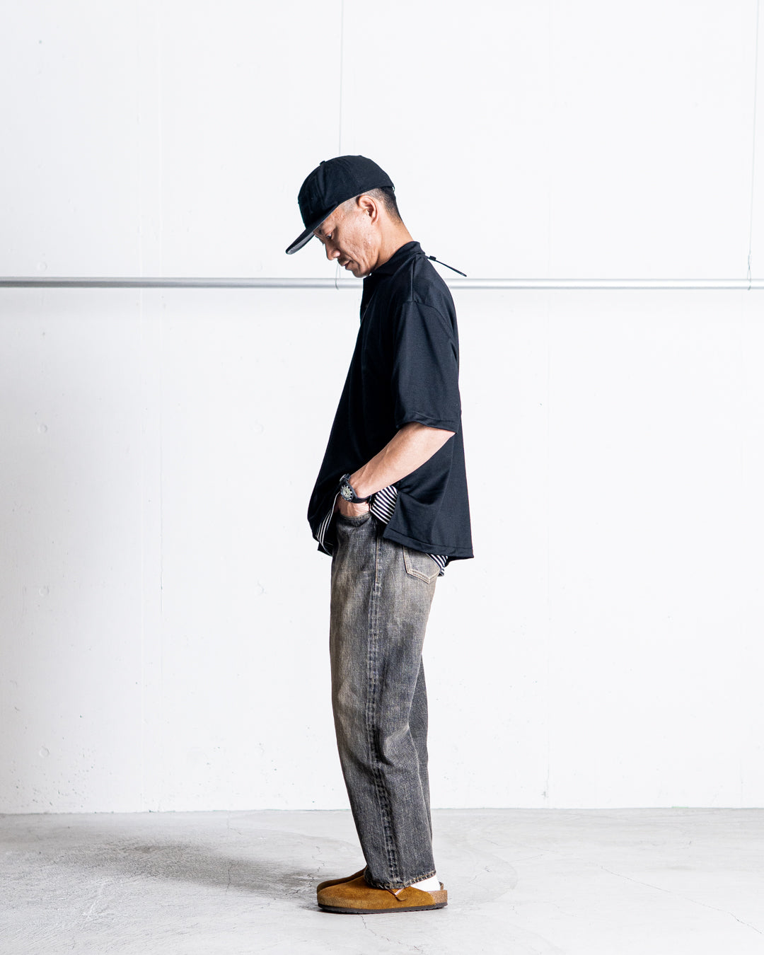 INTERIM HYPER BIG EXTRA FINE MERINO WOOL JERSEY POLO SHIRT