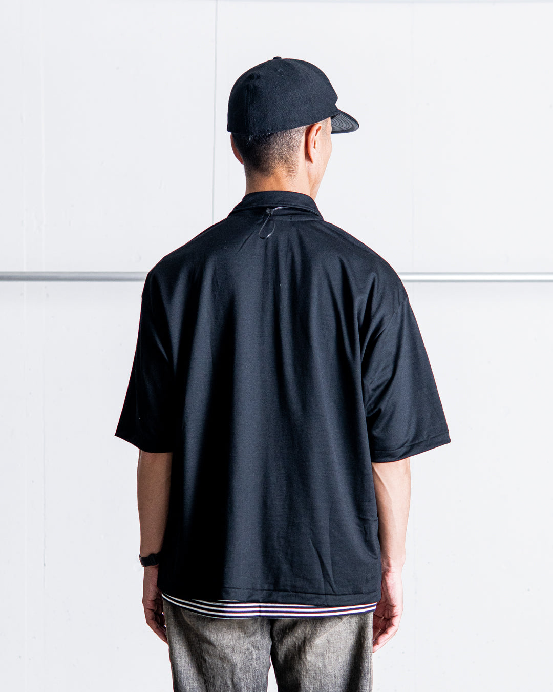 INTERIM HYPER BIG EXTRA FINE MERINO WOOL JERSEY POLO SHIRT