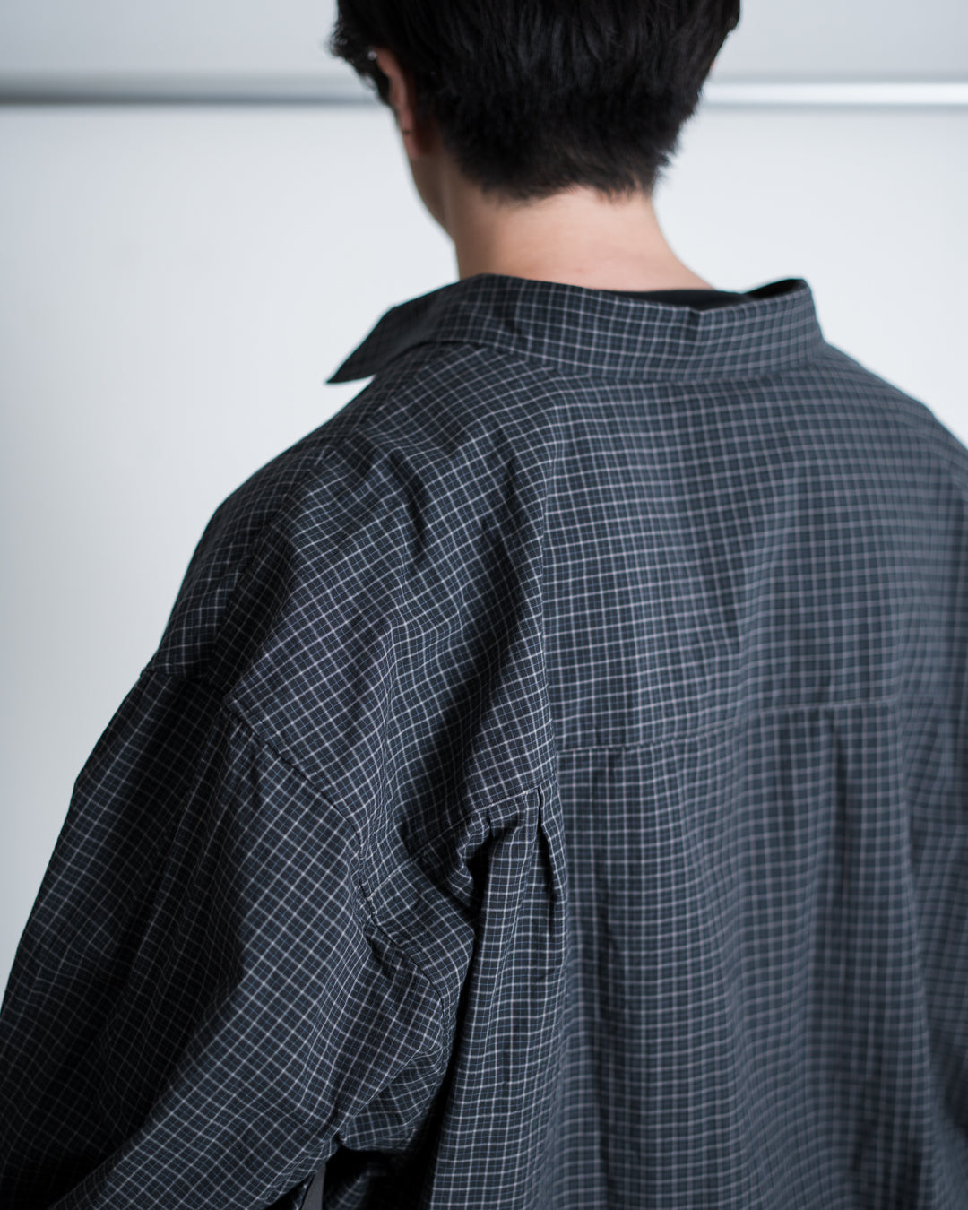 refomed WRIST PATCH WIDE SHIRT "CHECK"