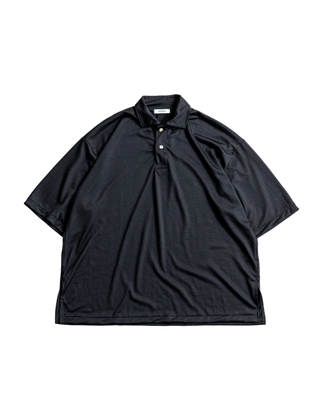 INTERIM HYPER BIG EXTRA FINE MERINO WOOL JERSEY POLO SHIRT