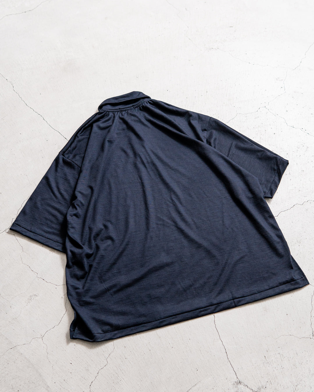 INTERIM HYPER BIG EXTRA FINE MERINO WOOL JERSEY POLO SHIRT