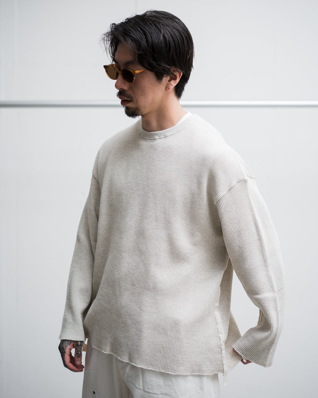 Name. WAFFLE TAPED LOOSE SLEEVE TEE
