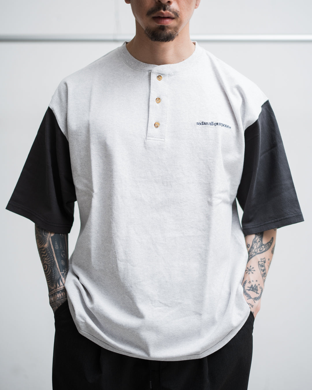 SEDAN ALL-PURPOSE Henleyneck Baseball Tee