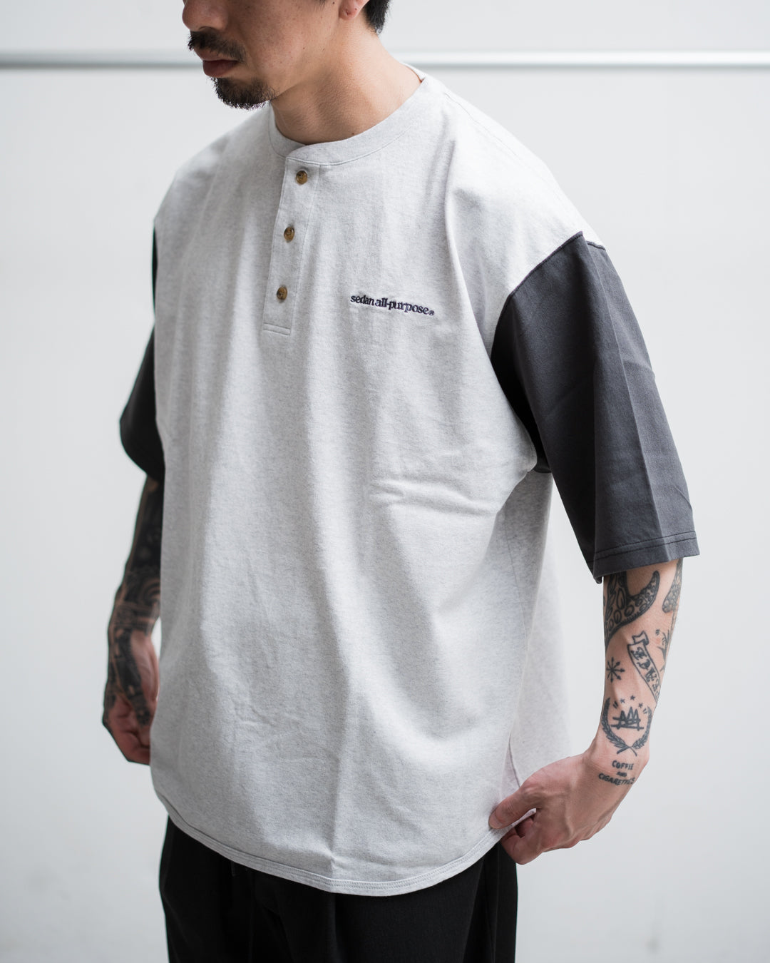 SEDAN ALL-PURPOSE Henleyneck Baseball Tee