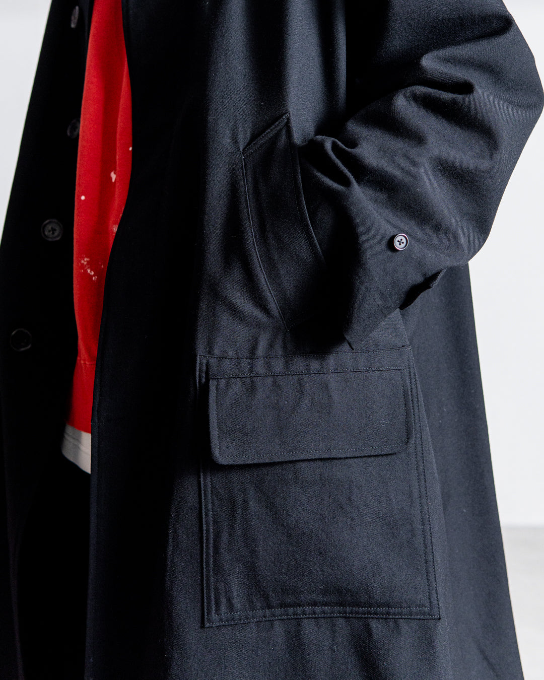 INTERIM HYPER BIG HUNTING OVER COAT - MILITARY WOOL SERGE