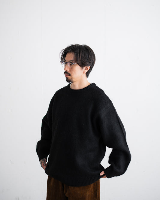 TOWNCRAFT MOHAIR SHAGGY CREW SWEATER