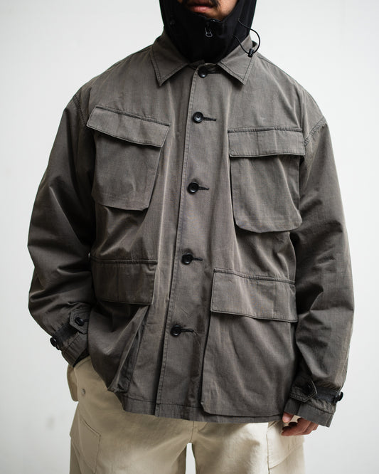 meanswhile Frosted Trinity Chambray Fatigue Blouson