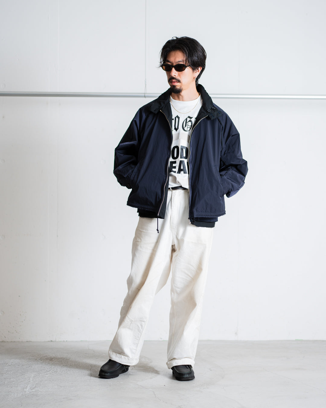 Name. REVERSIBLE HARRINGTON JACKET : IRREGULAR INSIDE OUT