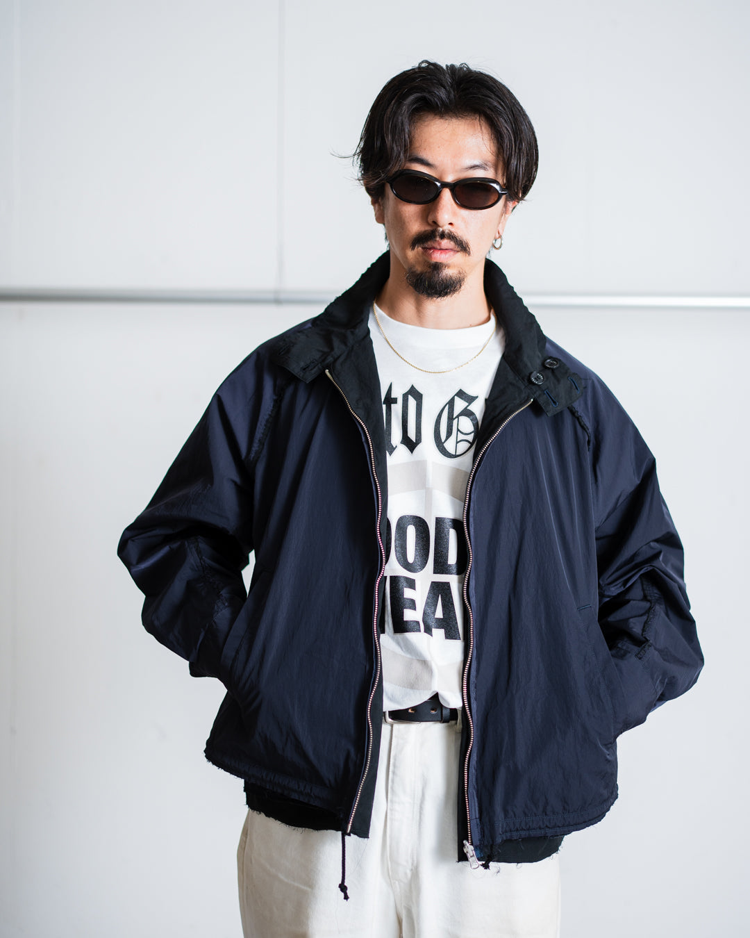 Name. REVERSIBLE HARRINGTON JACKET : IRREGULAR INSIDE OUT
