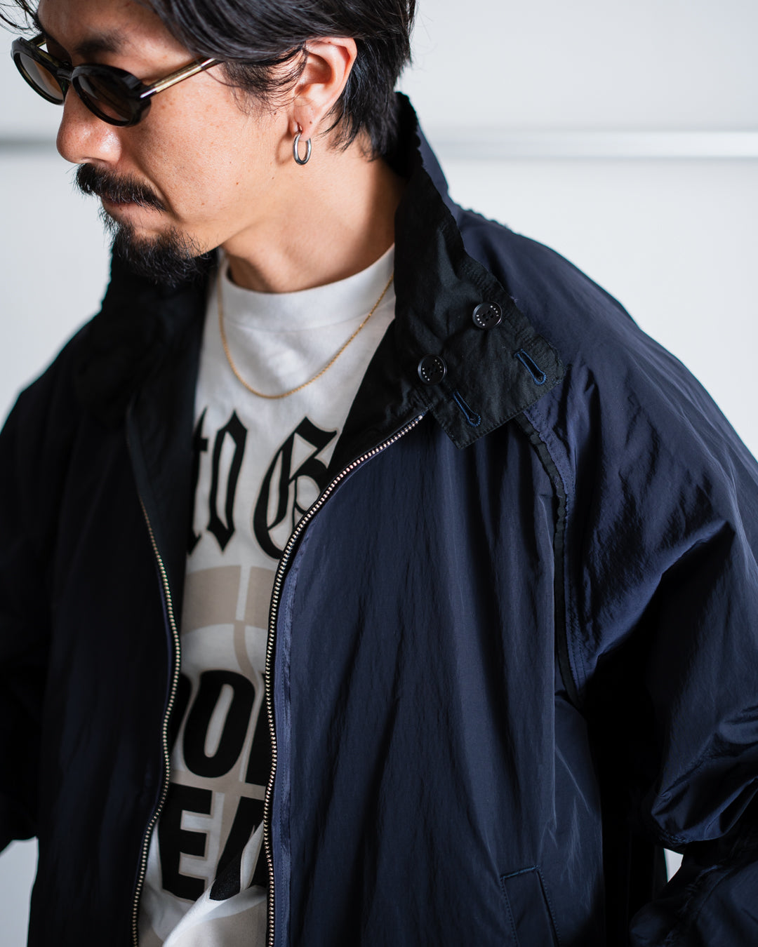 Name. REVERSIBLE HARRINGTON JACKET : IRREGULAR INSIDE OUT