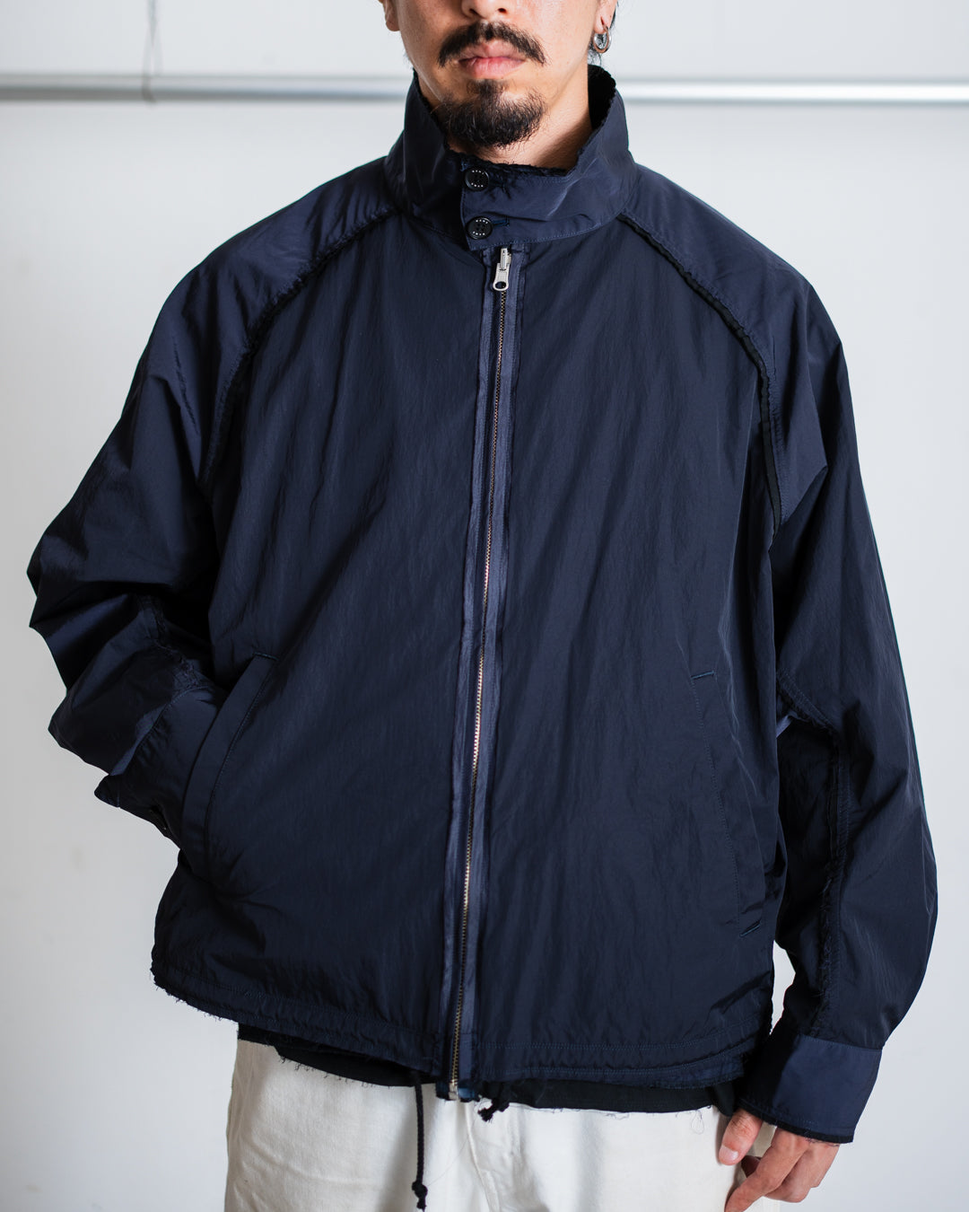Name. REVERSIBLE HARRINGTON JACKET : IRREGULAR INSIDE OUT
