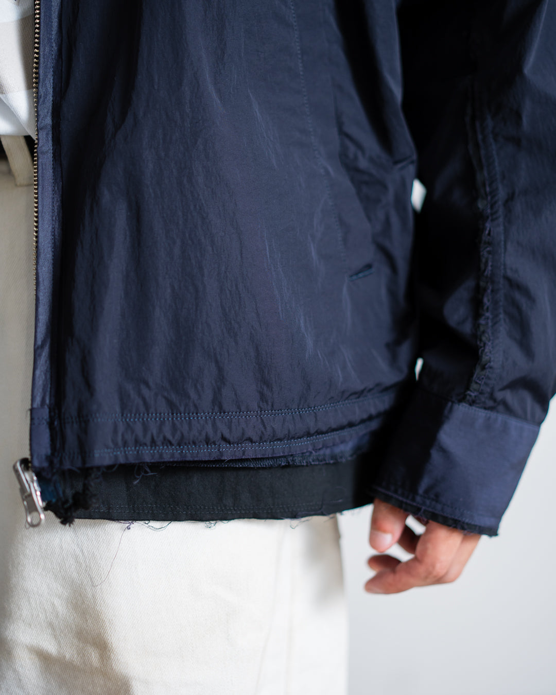 Name. REVERSIBLE HARRINGTON JACKET : IRREGULAR INSIDE OUT