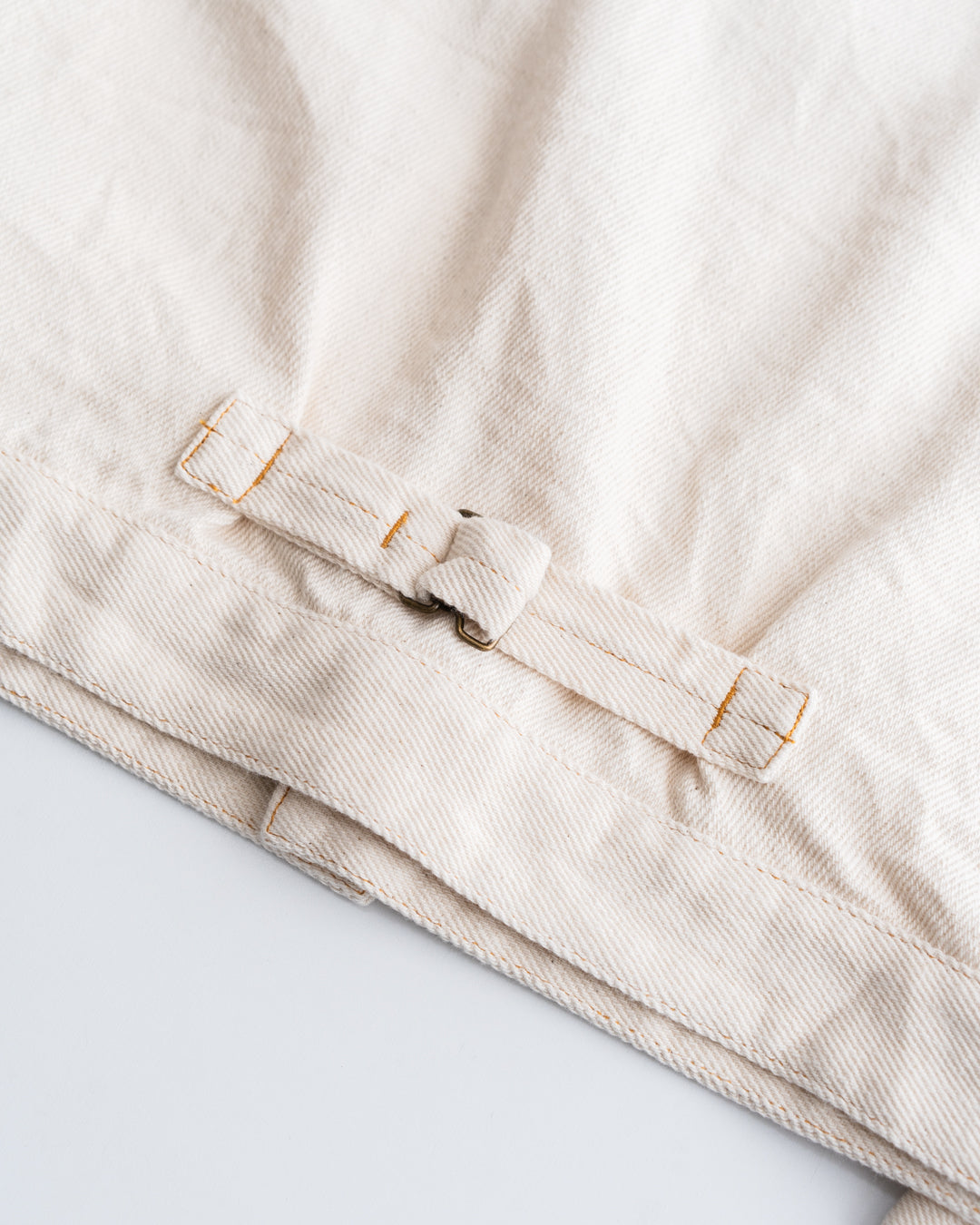 FOUNDOUR LOOSELY WOVEN DENIM ZIP UP BLOUSON