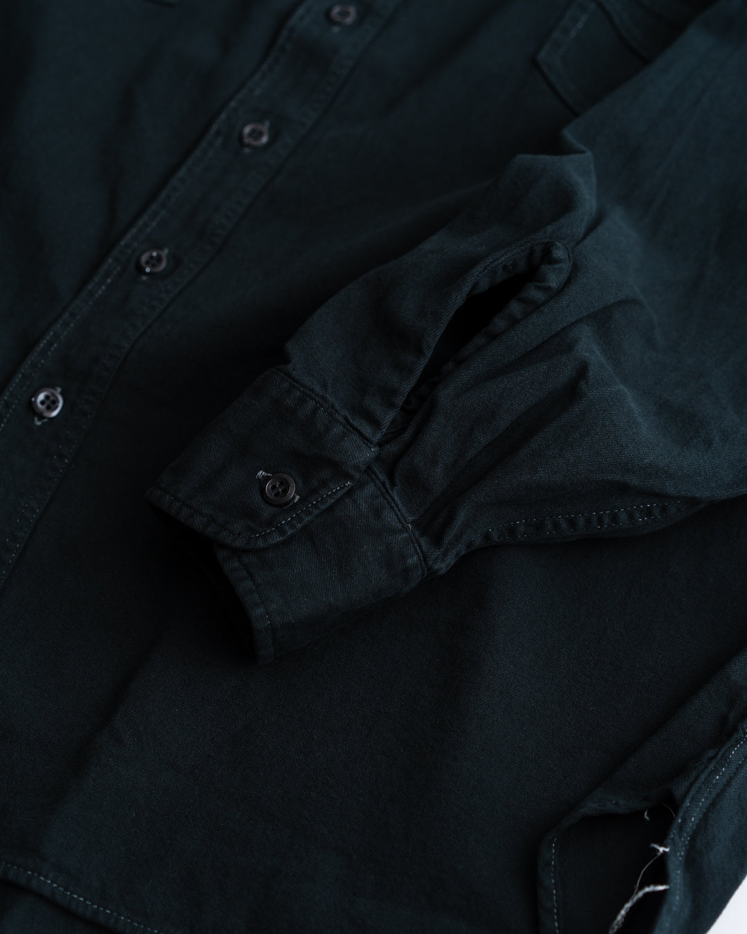 FOUNDOUR BLACK DYED DENIM SHIRT