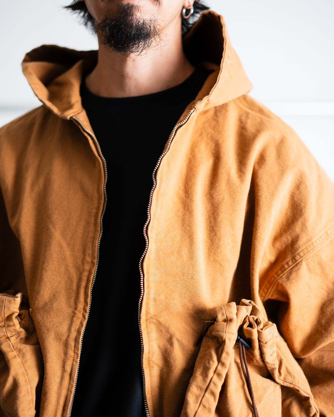 refomed "KINCHAKU" DUCK HOODIE