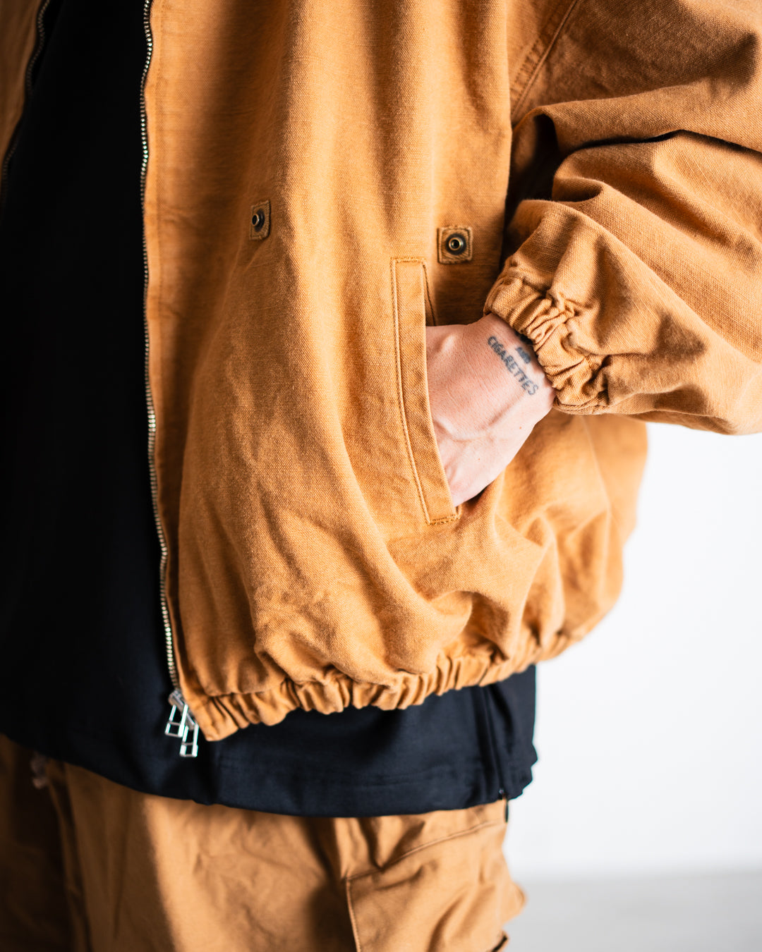 refomed "KINCHAKU" DUCK HOODIE