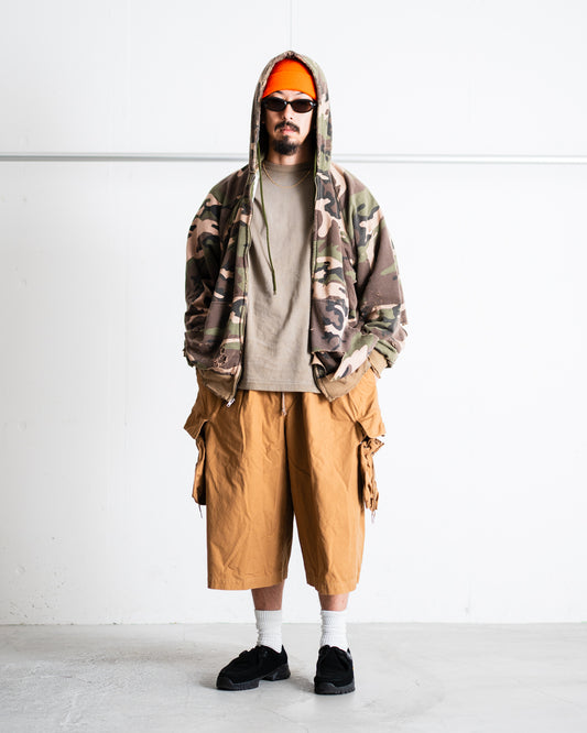 ANACHRONORM HARD DAMAGED INNER WAFFLE SWEAT PARKA