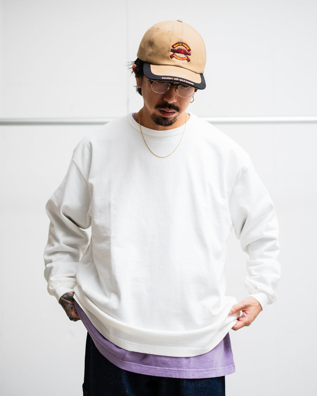 FOUNDOUR LONG SLEEVE FADE TEE SHIRT