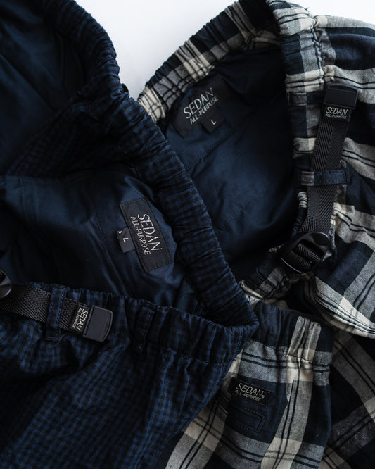 SEDAN ALL-PURPOSE Cotton Linen Plaid Shorts